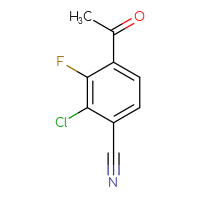 Chemical structure of 4-acetyl-2-chloro-3-fluorobenzonitrile - CSSB00135233766