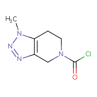 Chemical structure of 1-methyl-1H,4H,5H,6H,7H-[1,2,3]triazolo[4,5-c]pyridine-5-carbonyl chloride - CSSB00154010882