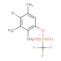 Chemical structure of 4-bromo-2,3,5-trimethylphenyl trifluoromethanesulfonate - CSSB00153552073