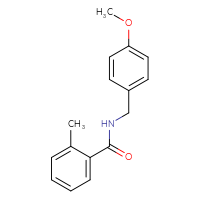 Chemical structure of N-[(4-methoxyphenyl)methyl]-2-methylbenzamide - CSSB00027781711