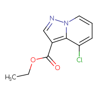 Chemical structure of ethyl 4-chloropyrazolo[1,5-a]pyridine-3-carboxylate - CSSB00010114911