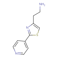 Chemical structure of 2-[2-(pyridin-4-yl)-1,3-thiazol-4-yl]ethan-1-amine - CSSB00000706284