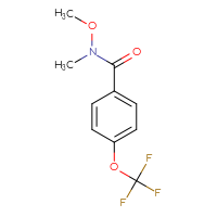 Chemical structure of N-methoxy-N-methyl-4-(trifluoromethoxy)benzamide - CSSB00000383364
