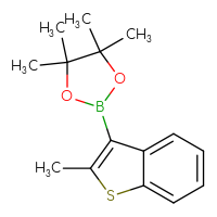 Chemical structure of 4,4,5,5-tetramethyl-2-(2-methyl-1-benzothiophen-3-yl)-1,3,2-dioxaborolane - CSSB00010144013