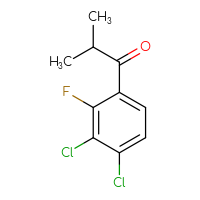 Chemical structure of 1-(3,4-dichloro-2-fluorophenyl)-2-methylpropan-1-one - CSSB14813687098