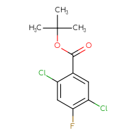 Chemical structure of tert-butyl 2,5-dichloro-4-fluorobenzoate - CSSB06596286786