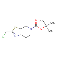 Chemical structure of tert-butyl 2-(chloromethyl)-4H,5H,6H,7H-[1,3]thiazolo[5,4-c]pyridine-5-carboxylate - CSSB00161150476