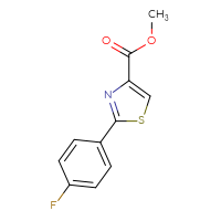 Chemical structure of methyl 2-(4-fluorophenyl)-1,3-thiazole-4-carboxylate - CSSB00000205500