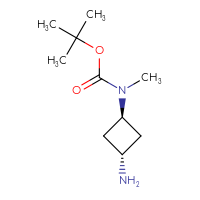 Chemical structure of tert-butyl N-methyl-N-[(1r,3r)-3-aminocyclobutyl]carbamate - CSSB00015246900