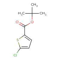 Chemical structure of tert-butyl 5-chlorothiophene-2-carboxylate - CSSB00011942429