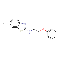 Chemical structure of 6-methyl-N-(2-phenoxyethyl)-1,3-benzothiazol-2-amine - CSSB00032437737