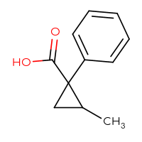 Chemical structure of 2-methyl-1-phenylcyclopropane-1-carboxylic acid - CSSB00013331907