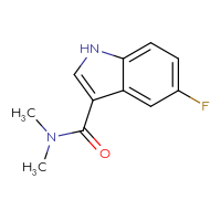 Chemical structure of 5-fluoro-N,N-dimethyl-1H-indole-3-carboxamide - CSSB00020653595