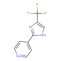 Chemical structure of 4-[4-(trifluoromethyl)-1H-imidazol-2-yl]pyridine - CSSB00009832044