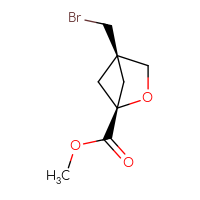 Chemical structure of methyl (1r,4r)-4-(bromomethyl)-2-oxabicyclo[2.1.1]hexane-1-carboxylate - CSSB06797690082