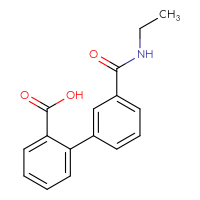 Chemical structure of 3'-(ethylcarbamoyl)-[1,1'-biphenyl]-2-carboxylic acid - CSSB00020631508