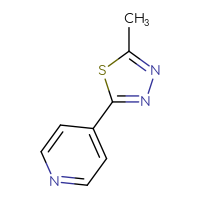 Chemical structure of 4-(5-methyl-1,3,4-thiadiazol-2-yl)pyridine - CSSB00015994315