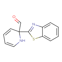Chemical structure of 2-(1,3-benzothiazol-2-yl)-1,2-dihydropyridine-2-carbaldehyde - CSSB21377148401