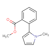 Chemical structure of methyl 2-(1-methyl-1H-pyrrol-2-yl)benzoate - CSSB00035574916