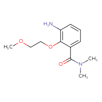 Chemical structure of 3-amino-2-(2-methoxyethoxy)-N,N-dimethylbenzamide - CSSB03219847872