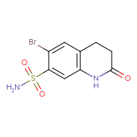 Chemical structure of 6-bromo-2-oxo-1,2,3,4-tetrahydroquinoline-7-sulfonamide - CSSB00102882434