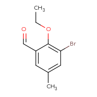 Chemical structure of 3-bromo-2-ethoxy-5-methylbenzaldehyde - CSSB00010081127