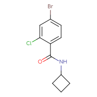 Chemical structure of 4-bromo-2-chloro-N-cyclobutylbenzamide - CSSB00024394529