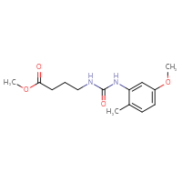 Chemical structure of methyl 4-{[(5-methoxy-2-methylphenyl)carbamoyl]amino}butanoate - CSSB01410043912