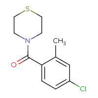 Chemical structure of 4-(4-chloro-2-methylbenzoyl)thiomorpholine - CSSB00095875949