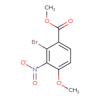 Chemical structure of methyl 2-bromo-4-methoxy-3-nitrobenzoate - CSSB00135202261