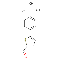 Chemical structure of 5-(4-tert-butylphenyl)thiophene-2-carbaldehyde - CSSB00000286677