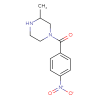 Chemical structure of 3-methyl-1-(4-nitrobenzoyl)piperazine - CSSB00001278280