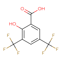 Chemical structure of 2-hydroxy-3,5-bis(trifluoromethyl)benzoic acid - CSSB00137343924