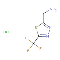 Chemical structure of 1-[5-(trifluoromethyl)-1,3,4-thiadiazol-2-yl]methanamine hydrochloride - CSSB00020589762