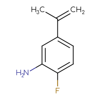 Chemical structure of 2-fluoro-5-(prop-1-en-2-yl)aniline - CSSB02517149943