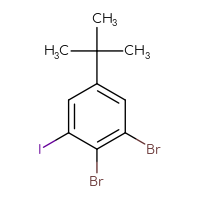Chemical structure of 1,2-dibromo-5-tert-butyl-3-iodobenzene - CSSB14823688470