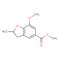 Chemical structure of methyl 7-methoxy-2-methyl-2,3-dihydro-1-benzofuran-5-carboxylate - CSSB01992981875