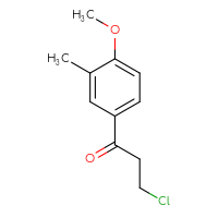 Chemical structure of 3-chloro-1-(4-methoxy-3-methylphenyl)propan-1-one - CSSB00012362046