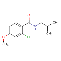 Chemical structure of 2-chloro-4-methoxy-N-(2-methylpropyl)benzamide - CSSB00103346657