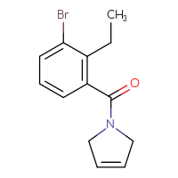 Chemical structure of 1-(3-bromo-2-ethylbenzoyl)-2,5-dihydro-1H-pyrrole - CSSB06478614732