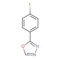 Chemical structure of 2-(4-fluorophenyl)-1,3,4-oxadiazole - CSSB00000007824
