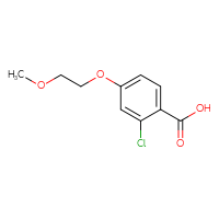 Chemical structure of 2-chloro-4-(2-methoxyethoxy)benzoic acid - CSSB00000703624