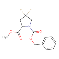 Chemical structure of 1-benzyl 2-methyl 4,4-difluoropyrrolidine-1,2-dicarboxylate - CSSB00011124056