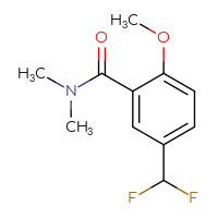 Chemical structure of 5-(difluoromethyl)-2-methoxy-N,N-dimethylbenzamide - CSSB01432919961