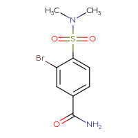 Chemical structure of 3-bromo-4-(dimethylsulfamoyl)benzamide - CSSB00067867927