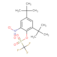 Chemical structure of 2,4-di-tert-butyl-6-nitrophenyl trifluoromethanesulfonate - CSSB21009230849
