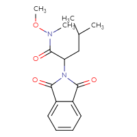 Chemical structure of 2-(1,3-dioxo-2,3-dihydro-1H-isoindol-2-yl)-N-methoxy-N,4-dimethylpentanamide - CSSB00114117914