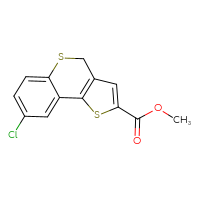 Chemical structure of methyl 8-chloro-4H-thieno[3,2-c]thiochromene-2-carboxylate - CSSB00011451228