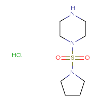 Chemical structure of 1-(pyrrolidine-1-sulfonyl)piperazine hydrochloride - CSSB00000736286