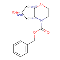 Chemical structure of rac-benzyl (4aR,6S,7aS)-6-hydroxy-octahydrocyclopenta[b][1,4]oxazine-4-carboxylate - CSSB03608626715